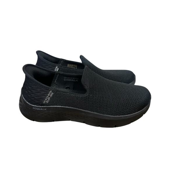 Skechers Slip-Ins Go Walk Flex Relish Womens 8 Black Hands Free Shoes Sneakers - Picture 1 of 11